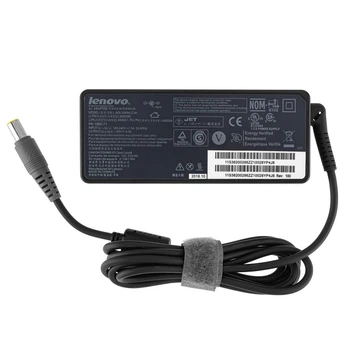 Блок живлення для ноутбука Lenovo 20V 4.5A (90W), штекер 7.9×5.5 PIN, чорний, прямокутний корпус