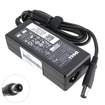 Зарядний блок для ноутбука Dell 65W 19.5V 3.34A, штекер 7.4×5.0 PIN (3 отв.), чорний, прямокутний