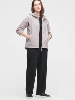 Вітрівка з капюшоном жіноча Uniqlo 890359552 XS Сіра (1159784601)