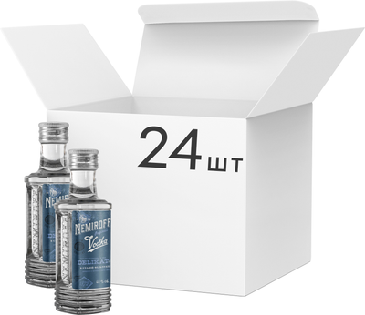 Упаковка горілки особливої Nemiroff Originals Делікат м'яка 0.2 л 40% х 24 шт (4820181423346)