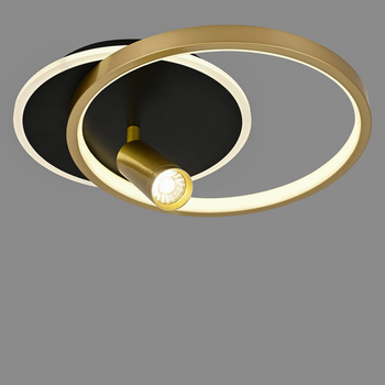 Люстра потолочная светодиодная LED Light House SY-19098/R1 PLG+BK 350*300*90 56+10W, цвет черный + золото
