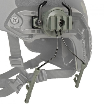 Кріплення адаптер на каску шолом олива HL-ACC-43-T для навушників Peltor/Earmor/Walkers (HL-ACC-43-T)