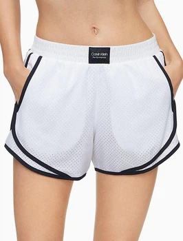 Шорты женские CALVIN KLEIN Performance Patch Piped Mesh Shorts (размер: M) белые