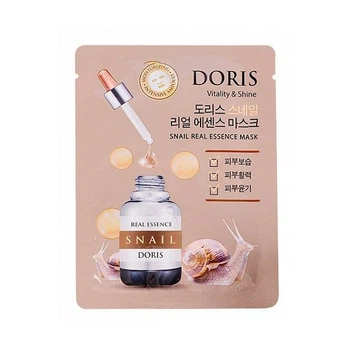 Маска тканевая для лица Doris Snail Real Essence Mask с экстрактом муцина улитки