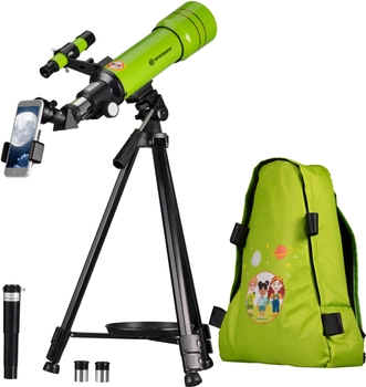 Телескоп Bresser Junior 70/400 Green с адаптером для смартфона + рюкзак (8850610B4K000) (930418) 