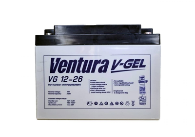 Аккумулятор Ventura VG 12-26 GEL (гелевый) - GEL на 12 В 26 ампер-часов