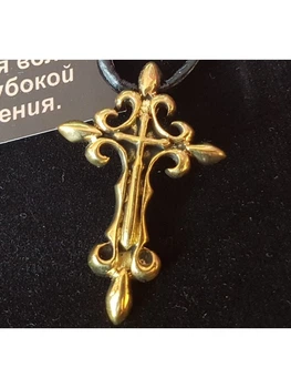 Амулет Лютивный Крест - сила Воли золотистый (t07933)