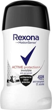 Антиперспірант-стік Rexona Активний захист і невидима на чорному та білому одязі 40 мл