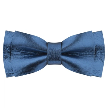 Бабочка Bow Tie House кожаная Silver Blue 10465