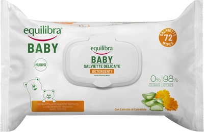 Chusteczki nawilżane Equilibra Baby oczyszczający 72 szt (8000137012992)