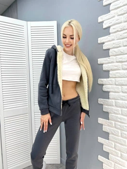 Fashions • Костюм женский на меху Nord Fashions 42-44 графит (7011-фг)