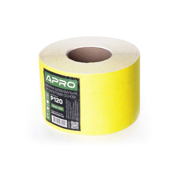 Папір абразивний APRO P120 115мм*50м (паперова основа)
