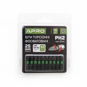 Біта APRO ударна торсіонна РН2 х 25мм (APRO) (упаковка 10шт)