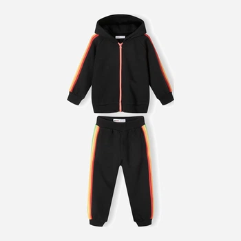 Детский теплый спортивный костюм (толстовка + штаны) для девочки Minoti 16Fleece 53 39739JNR 110-116 см Черный (5063025197860)