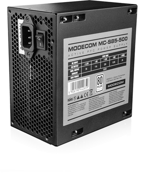 Блок питания Modecom MC-500-85 500 W 80+ (ZAS-MC85-CL-500-ATX-APFC)
