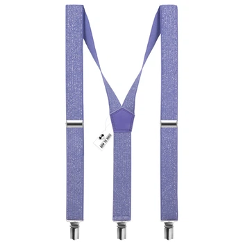 Подтяжки Bow Tie House с люрексом цвета Ube Yam 10298M