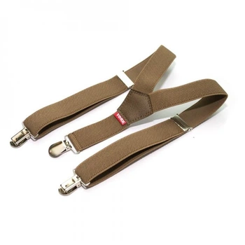 Детские подтяжки 60х2,5 см Gofin suspenders Бежево-коричневый (2000000439556)
