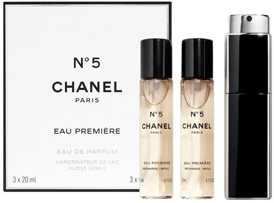 Набір для жінок Chanel Парфумована вода Chanel No.5 Eau Premiere 20 мл + Змінний блок 2 x 20 мл (3145891051179)