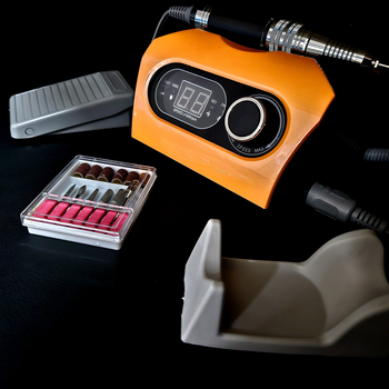 Фрезер з дисплеєм для манікюру та педикюру Nail Drill ZS-717 PRO Помаранчевий