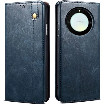 Чехол-книжка с кармашками UniCase Leather Wallet для Honor Magic 5 Lite - Blue