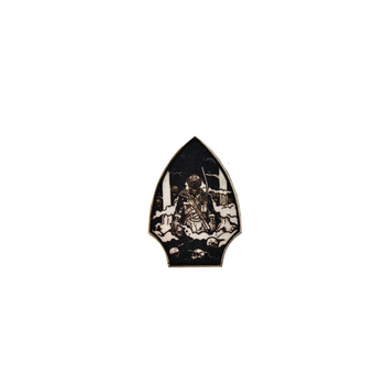 Військовий шеврон на липучці Oxford 1000D Memento mori 8 50х80 мм Чорний