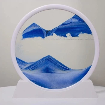 Картина песчаный пейзаж часы 3D (26,5х25см)