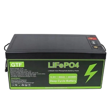 Аккумулятор LiFePo4 (литий железо фосфатный) GTF LiFePO4 12V (12,8V) - 360 Ah (4608Wh) (BMS 200A/200A) пластик
