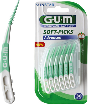 Набір щіток для міжзубних проміжків Gum Softpicks Adv Scov L 30 pz (7630019902816)