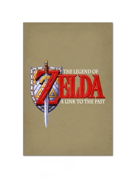 Постер плакат FNBK Зельда лого (The Legend of Zelda: A Link to the Past) 50x70 см