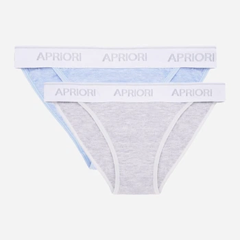 Набор трусиков бикини Apriori AC-100561 XS 2 шт Голубой/Серый (ROZ6400178347)