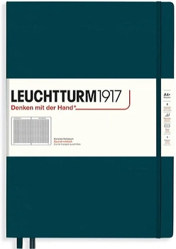 Блокнот Leuchtturm1917 Master Classic великий 22,5 х 31,5 см в клітинку тихоокеанський зелений