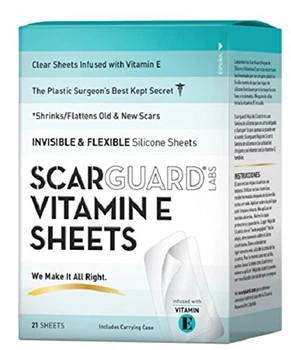 Силиконовый пластырь от шрамов и рубцов Scarguard ScarSheet с витамином Е (21 лист)