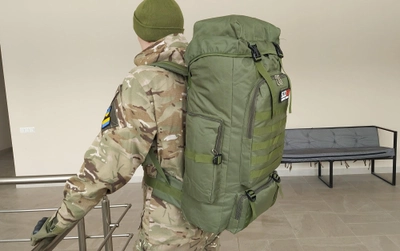 Тактичний військовий рюкзак для походів Tactic великий армійський рюкзак на 70 літрів Олива (ta70-oliva)