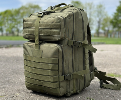 Тактичний рюкзак штурмовий Tactic військовий рюкзак на 40 літрів Олива (Ta40-olive)