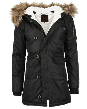 Парка Miss Top Gun Fitted Nylon N-3B Parka L Black TGJ1574BL