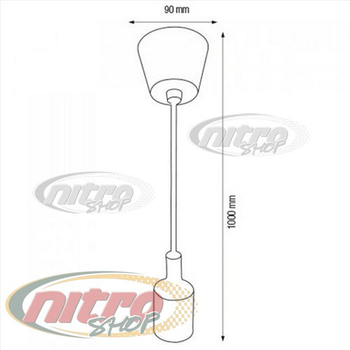 Светильник подвесной Люстра Horoz Electric VOLTA макс.60Вт 220В E27 кабель(2x0.75mm2)-1м Cерый (021-001-0001)