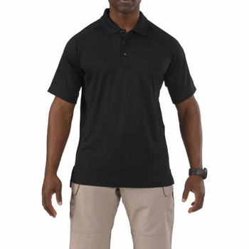 Футболка поло 5.11 Performance Polo - Short Sleeve Synthetic Knit 5.11 Tactical Black 2XL (Чорний)