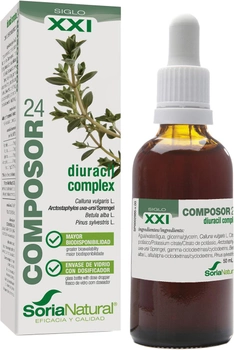 Suplement diety Soria Composor 24 Diuracin ComplexSiglo XXl 50ml (8422947152246)