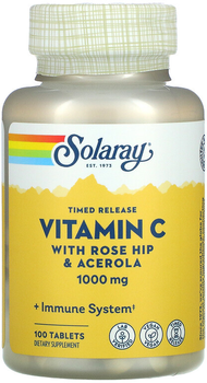 Вітаміни Solaray Vitamina C 1000 мг 100 таблеток (76280130164)