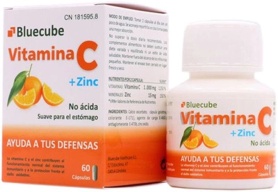 Вітаміни Bluecube Vitamina C Zinc 60 капсул (8437014181227)