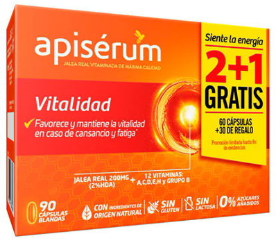 Suplement diety Apiserum Witamina 3 X 30 kapsułek (8470001945372)