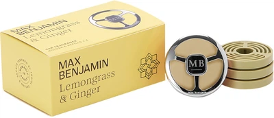 Ароматизатор воздуха на дефлектор Max Benjamin Lemongrass Ginger + 3 запаски (km-8087)