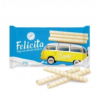 Вафельные трубочки Felicita со вкусом топленого молока 150 г