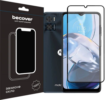 Захисне скло BeCover для Motorola Moto E22/E22i Black (BC_709731)