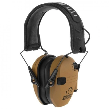 Активные шумоподавляющие наушники Walker's Razor для безопасности органов слуха с креплениями на шлем каску в комплекте OPS Core Чебурашки Койот (Kali)
