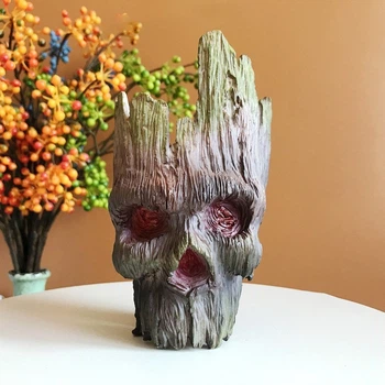 Грут Groot горшок для цветов и канцелярии череп G11