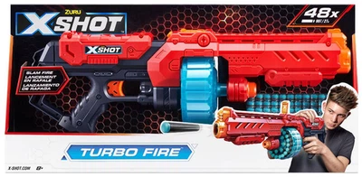 Szybkostrzelny miotacz Zuru X-Shot Red Excel Turbo Fire 48 naboi (193052040350)