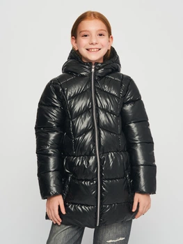 Дитяче зимове пальто для дівчинки Minoti 16coat 6 39811JNR 104-110 см Чорне (5063025205749)