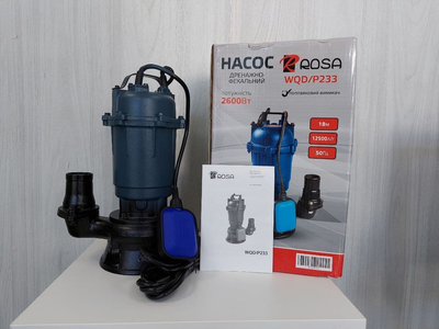Насос фекальний каналізаційний з ножем Rosa WQD P 201 (з поплавцем)