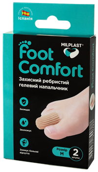 Защитный гелевый напальчник MILPLAST Foot Comfort 2 шт размер M (F-00033-04)